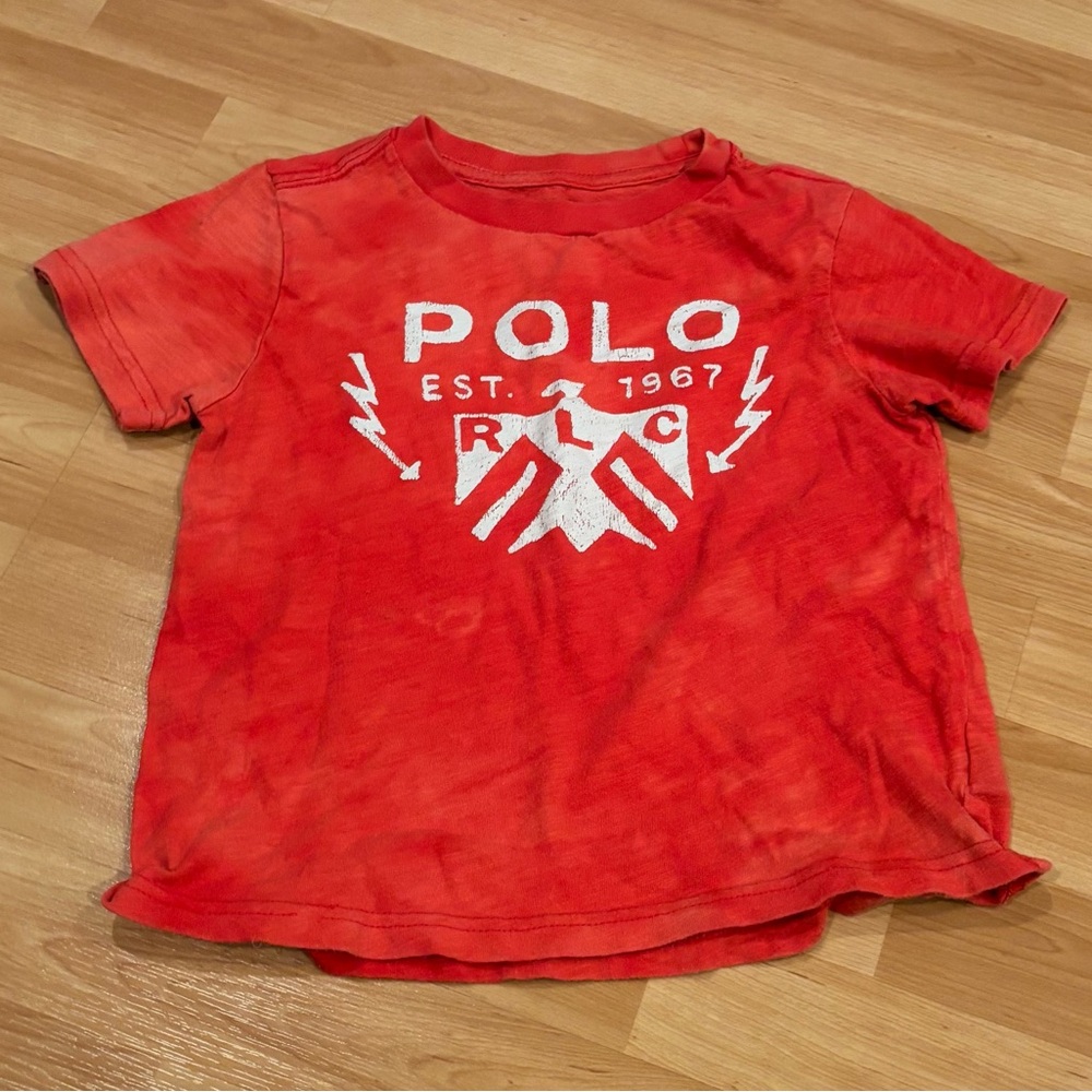 5/$25 Polo by Ralph Lauren Kids Red‎ Graphic T-Shirt